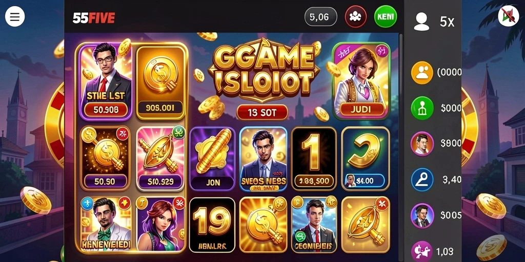 Screenshot gameplay Slot yang menarik dari 55FIVE.