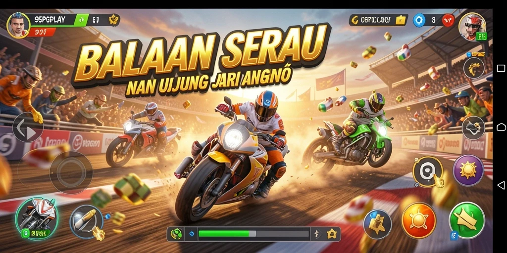 Tampilan gameplay balapan seru di 95PGPLAY.