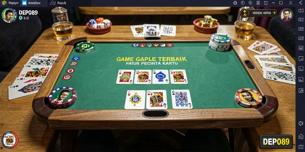 Screenshot gameplay DEPO89 yang menunjukkan keseruan permainan Gaple.