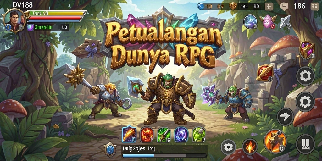 Tangkapan layar gameplay <strong>DV188</strong> menampilkan aksi seru dan karakter yang unik.