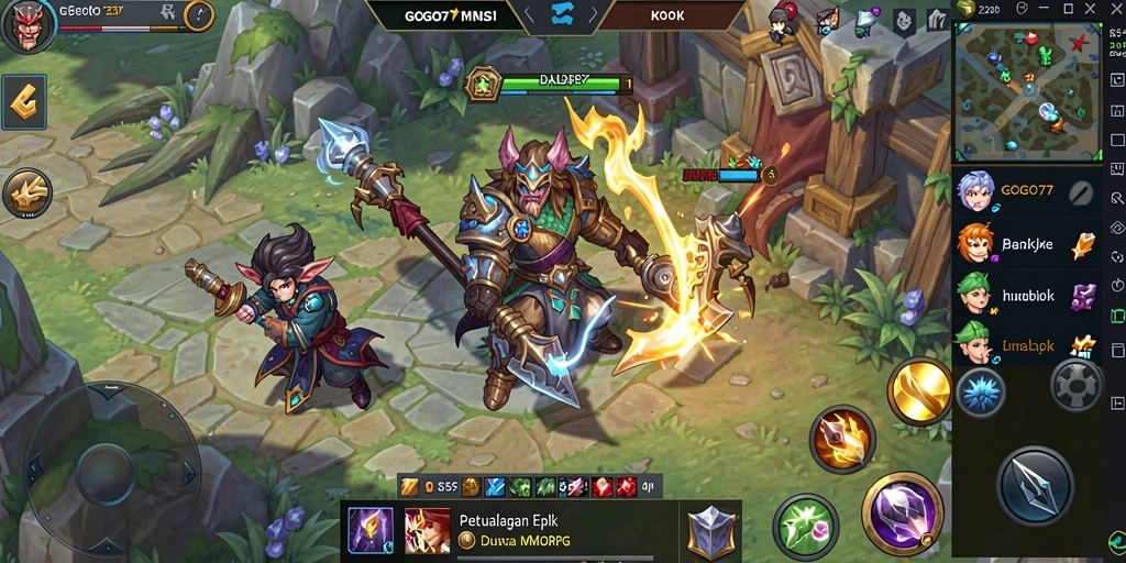 Screenshot gameplay GOGO77 menampilkan aksi seru dalam dunia MMORPG.