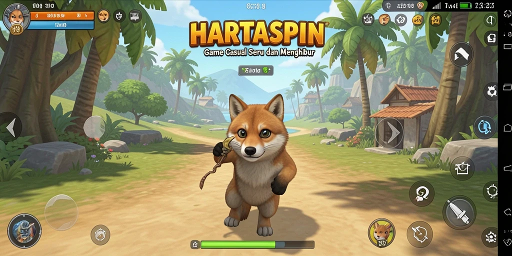 Tampilan gameplay HARTASPIN yang seru dan menarik.