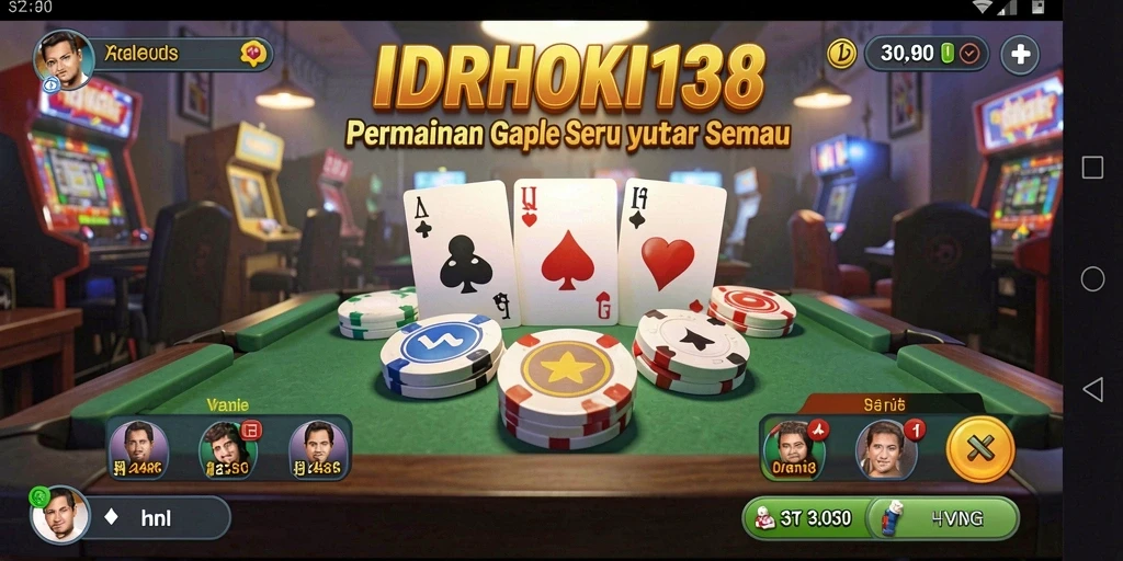 Tampilan gameplay Gaple yang seru dan interaktif dari IDRHOKI138.