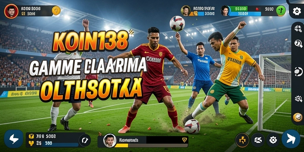 Screenshot gameplay KOIN138 menampilkan aksi seru pertandingan olahraga.