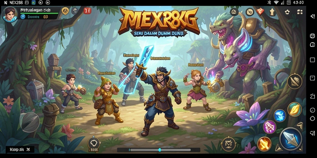 Gameplay intens dalam NEX288 dengan aksi RPG yang mendebarkan.