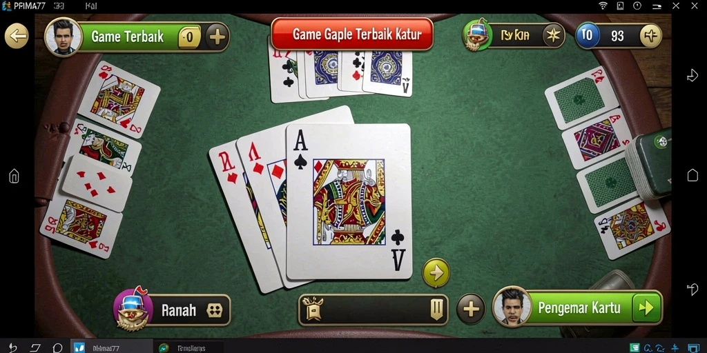 Tampilan gameplay seru Gaple di PRIMA77 yang menantang pemain.