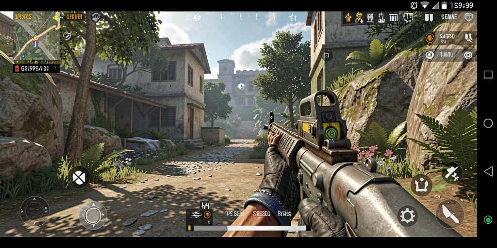 Tampilan gameplay mendebarkan di S9S9 dengan aksi tembak-menembak.