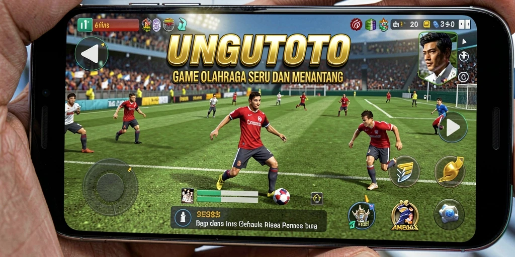 Tampilan screenshot permainan UNGUTOTO yang menampilkan aksi olahraga seru.